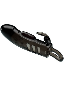 FUNDA VIBRADORA CONEJO SLOANE NEGRO TPR DE LA MARCA PRETTY LOVE