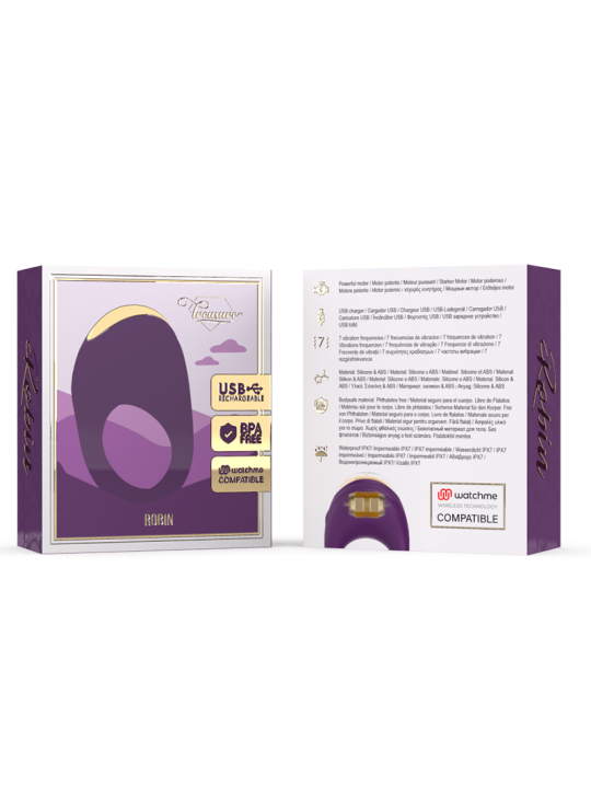 ANILLO VIBRADOR ROBIN CON TECNOLOGÍA WATCHME DE LA MARCA TREASURE