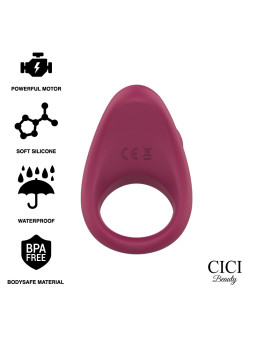 ANILLO VIBRADOR DE SILICONA PREMIUM PARA PAREJAS DE LA MARCA CICI BEAUTY