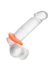 ANILLO SEXUAL HEXÁGONO SILICONA LÍQUIDA ALPHA NARANJA DE LA MARCA CALEXOTICS