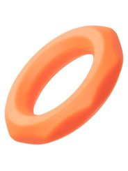ANILLO SEXUAL HEXÁGONO SILICONA LÍQUIDA ALPHA NARANJA DE LA MARCA CALEXOTICS
