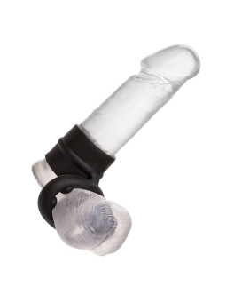 ANILLO DUAL MAGNUM DE SILICONA LÍQUIDA NEGRO DE LA MARCA CALEXOTICS