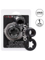 ANILLO DUAL MAGNUM DE SILICONA LÍQUIDA NEGRO DE LA MARCA CALEXOTICS