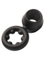 ANILLO DUAL MAGNUM DE SILICONA LÍQUIDA NEGRO DE LA MARCA CALEXOTICS