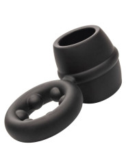 ANILLO DUAL MAGNUM DE SILICONA LÍQUIDA NEGRO DE LA MARCA CALEXOTICS