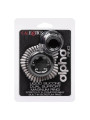 ANILLO DUAL MAGNUM DE SILICONA LÍQUIDA NEGRO DE LA MARCA CALEXOTICS