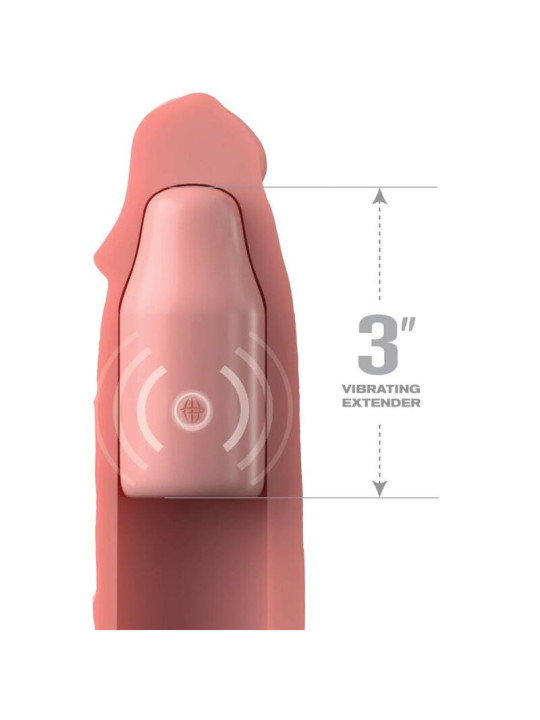 MANGUITO VIBRADOR EXTENSIBLE CON CONTROL REMOTO - SILICONA DE LA MARCA FANTASY X-TENSIONS
