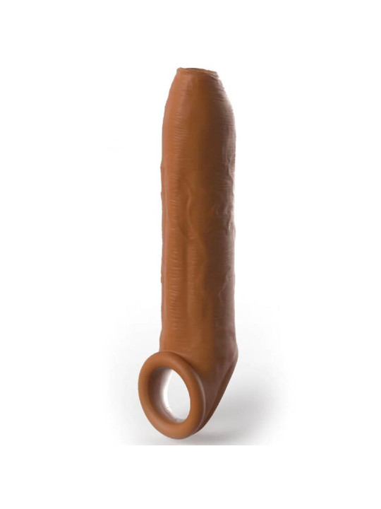 EXTENSOR PENE SILICONA REALISTA CON CORREA CARAMEL DE LA MARCA PIPEDREAMS