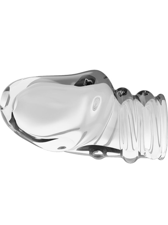 FUNDA ENGROSADORA DE PENE TRANSPARENTE TPR DE LA MARCA PRETTY LOVE MALE