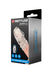 FUNDA ENGROSADORA DE PENE TRANSPARENTE TPR DE LA MARCA PRETTY LOVE MALE