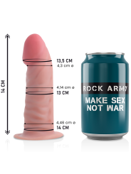 DUAL DENSITY TIGER DILDO REALISTA 14 CM -O- 4.46 CM DE LA MARCA ROCK ARMY