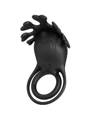 ANILLO VIBRADOR RECARGABLE 7 MODOS SILICONA NEGRO DE LA MARCA PRETTY LOVE MALE