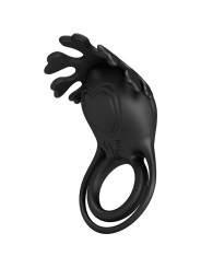 ANILLO VIBRADOR RECARGABLE 7 MODOS SILICONA NEGRO DE LA MARCA PRETTY LOVE MALE