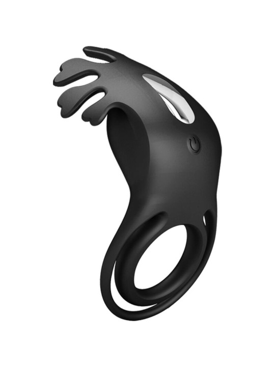 ANILLO VIBRADOR RECARGABLE 7 MODOS SILICONA NEGRO DE LA MARCA PRETTY LOVE MALE