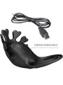 ANILLO VIBRADOR RECARGABLE 7 MODOS SILICONA NEGRO DE LA MARCA PRETTY LOVE MALE