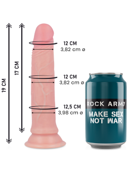 LIQUID SILICONE DILDO PREMIUM AVENGER 19 CM -O- 3.98 CM DE LA MARCA ROCK ARMY