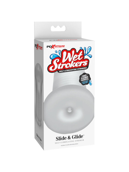MASTURBADOR AUTOLUBRICANTE SILICONA SLIDE & GLIDE DE LA MARCA PIPEDREAMS