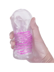 MASTURBADOR MASCULINO TRANSPARENTE CON ESPIRAL Y BOLAS ESTIMULANTES DE LA MARCA PRETTY LOVE MALE