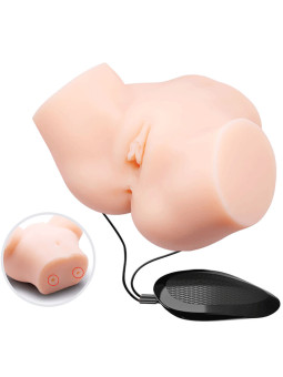 VIBRADOR REALISTA SAMANTHA CON VAGINA Y ANO DE LA MARCA CRAZY BULL