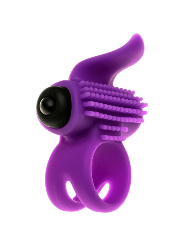 ANILLO VIBRADOR BULLET LASTIC CON LENGUA ESTIMULADORA DE LA MARCA ADRIEN LASTIC