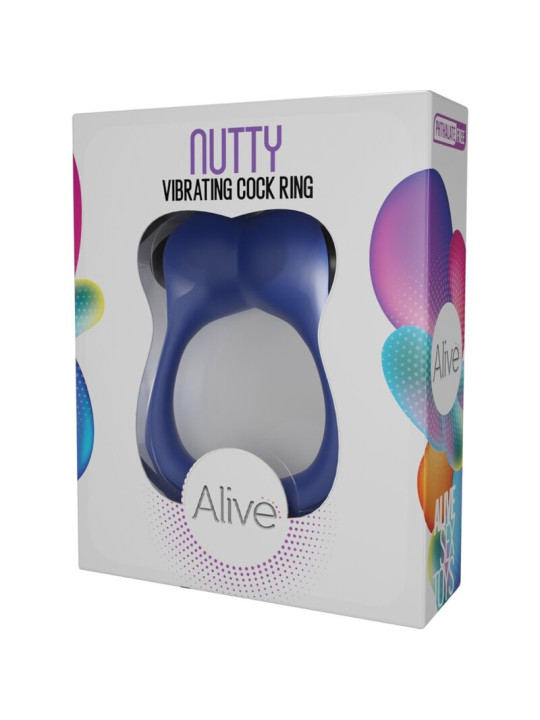 ANILLO VIBRADOR AZUL PARA PENE Y CLÍTORIS DE LA MARCA ALIVE