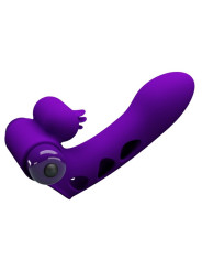 VIBRADOR DE DEDO ORLANDO 10 MODOS SILICONA MORADO DE LA MARCA PRETTY LOVE MALE