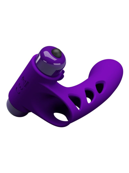 VIBRADOR DE DEDO ORLANDO 10 MODOS SILICONA MORADO DE LA MARCA PRETTY LOVE MALE