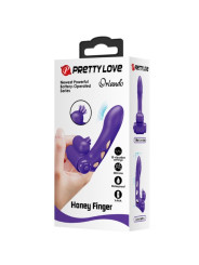 VIBRADOR DE DEDO ORLANDO 10 MODOS SILICONA MORADO DE LA MARCA PRETTY LOVE MALE