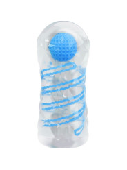 MASTURBADOR TRANSPARENTE CON ESPIRALES Y BOLA ESTIMULANTE DE LA MARCA PRETTY LOVE MALE