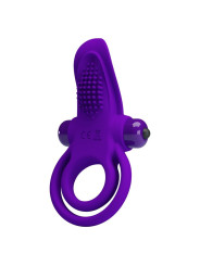 ANILLO VIBRADOR SILICONA 10 MODOS MORADO DE LA MARCA PRETTY LOVE MALE