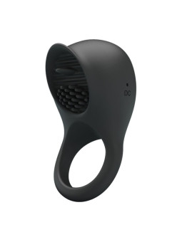 ANILLO VIBRADOR CON LENGUA NEGRO PARA PAREJAS DE LA MARCA PRETTY LOVE MALE