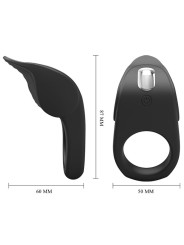 ANILLO VIBRADOR NEGRO PARA PENE CON 10 FUNCIONES DE LA MARCA PRETTY LOVE MALE