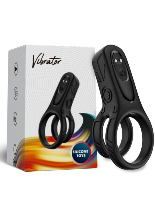 ANILLO VIBRADOR DOBLE ARMONY 9 MODOS SILICONA PREMIUM DE LA MARCA ARMONY FOR HIM