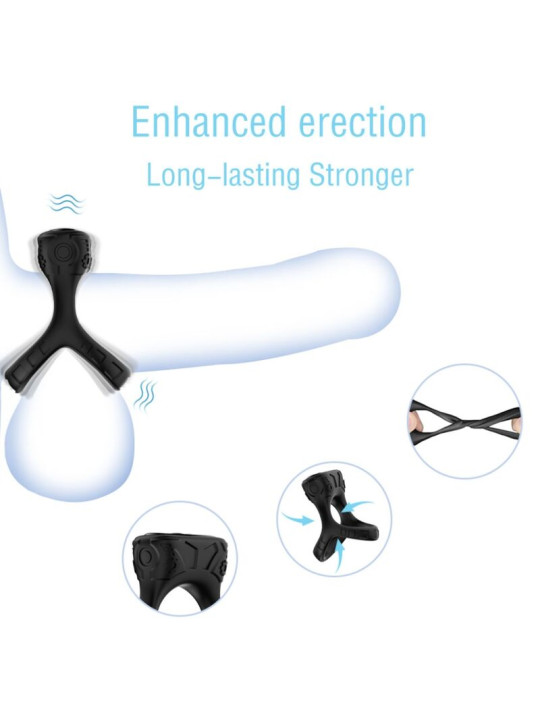 ANILLO VIBRADOR RECARGABLE 9 MODOS SILICONA ARMONY DE LA MARCA ARMONY FOR HIM