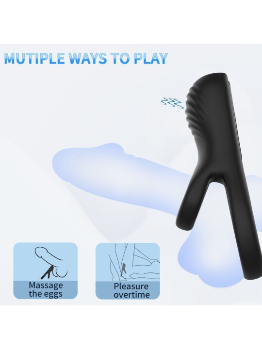 ANILLO VIBRADOR DOBLE ARMONY 9 MODOS SILICONA PREMIUM DE LA MARCA ARMONY FOR HIM