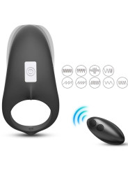ANILLO VIBRADOR SHARK CONTROL REMOTO 9 MODOS NEGRO DE LA MARCA ARMONY FOR HIM