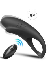 ANILLO VIBRADOR SHARK CONTROL REMOTO 9 MODOS NEGRO DE LA MARCA ARMONY FOR HIM