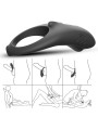 ANILLO VIBRADOR SHARK CONTROL REMOTO 9 MODOS NEGRO DE LA MARCA ARMONY FOR HIM