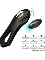 ANILLO VIBRADOR ROADSTER DOBLE CONTROL REMOTO NEGRO DE LA MARCA ARMONY FOR HIM