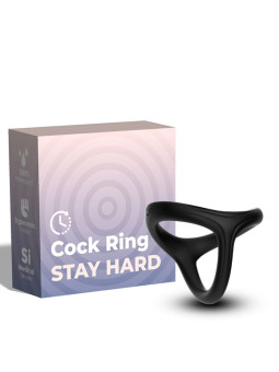 ANILLO DOBLE SILICONA NEGRO ARMONY PLACER INTENSO DE LA MARCA ARMONY FOR HIM