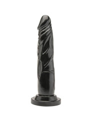 DILDO REALISTA 18 CM NEGRO CON VENAS DETALLADAS PVC DE LA MARCA GET REAL