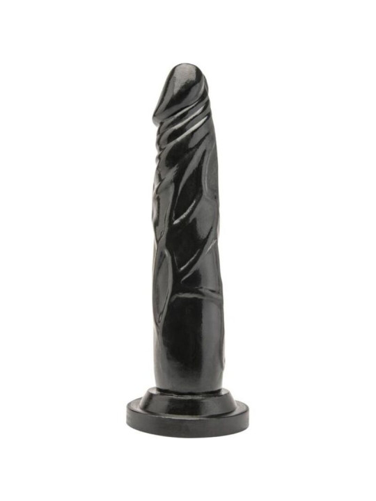 DILDO REALISTA 18 CM NEGRO CON VENAS DETALLADAS PVC DE LA MARCA GET REAL