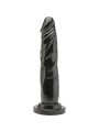DILDO REALISTA 18 CM NEGRO CON VENAS DETALLADAS PVC DE LA MARCA GET REAL