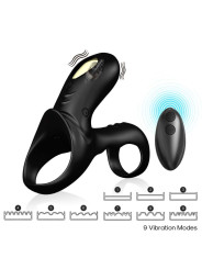ANILLO VIBRADOR DOBLE ARMONY NEGRO 9 MODOS DE LA MARCA ARMONY FOR HIM