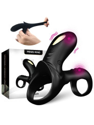 ANILLO VIBRADOR DOBLE ARMONY NEGRO 9 MODOS DE LA MARCA ARMONY FOR HIM