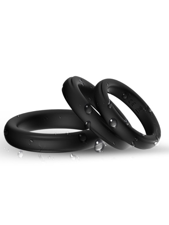 ANILLO TRIPLE SILICONA NEGRO ARMONY DE LA MARCA ARMONY FOR HIM
