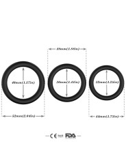 ANILLO TRIPLE SILICONA NEGRO ARMONY DE LA MARCA ARMONY FOR HIM