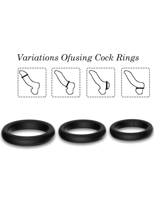 ANILLO PENIANO TRIPLE SILICONA LUMINOSO ARMONY DE LA MARCA ARMONY FOR HIM