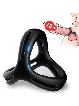 ANILLO MULTIPOSICIÓN ARMONY SILICONA NEGRO DE LA MARCA ARMONY FOR HIM