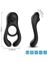 ANILLO VIBRADOR DOBLE PINZA NEGRO ARMONY 9 MODOS DE LA MARCA ARMONY FOR HIM